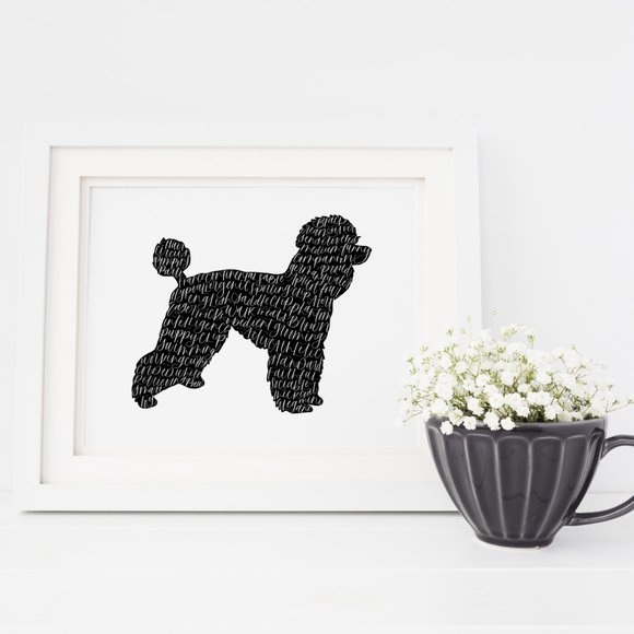 Poodle Breed Word Art - Picture 2 of 4